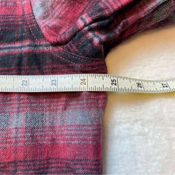 Jachs Brawny Flannel Red Black Gray Plaid Shirt Size XL - Picture 8 of 10
